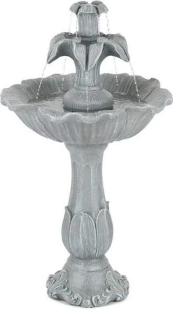 Floreal Tuinfontein Polyresin 6W Romantisch Design Metalen Look