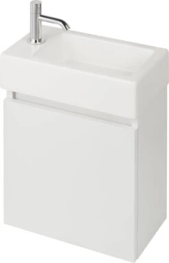 Ben Scuro Fonteinonderkast 1 Deur Rechtsdraaiend 40x22x45 Cm Keramisch Wit Gelakt