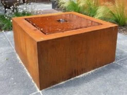 Watertafel Cortenstaal 90cm Vierkant