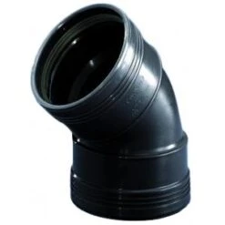 Bocht 45° 2 X Manchet Zwart 110mm Wavin