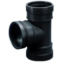 T-Stuk 87° 3 X Manchet Zwart 110mm Wavin