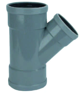 PVC Verloop T-Stuk 45° Manchet - 3 X Mof 160 X 110 Mm Wavin