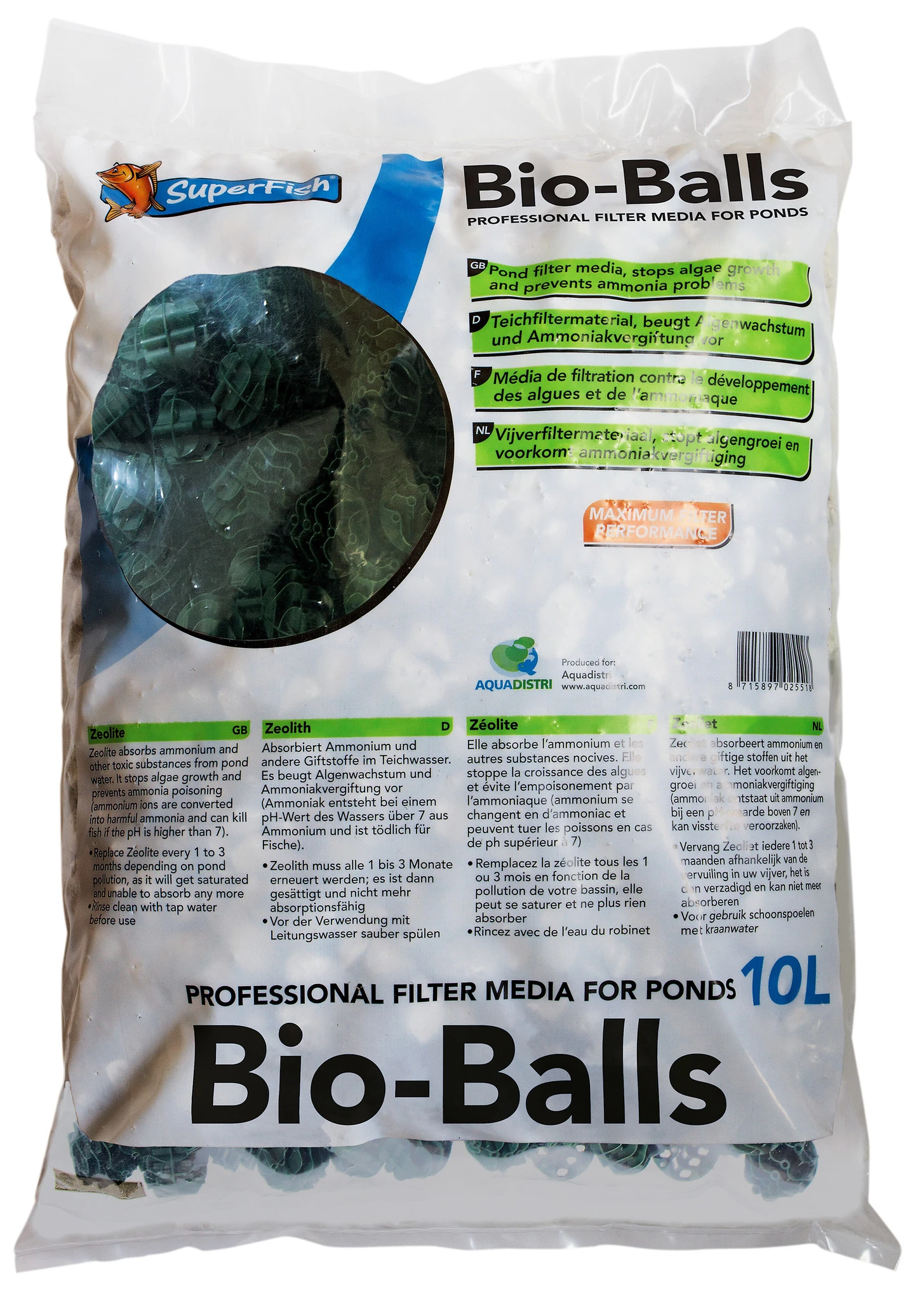 Superfish Filter Bioball Zak 10 Liter